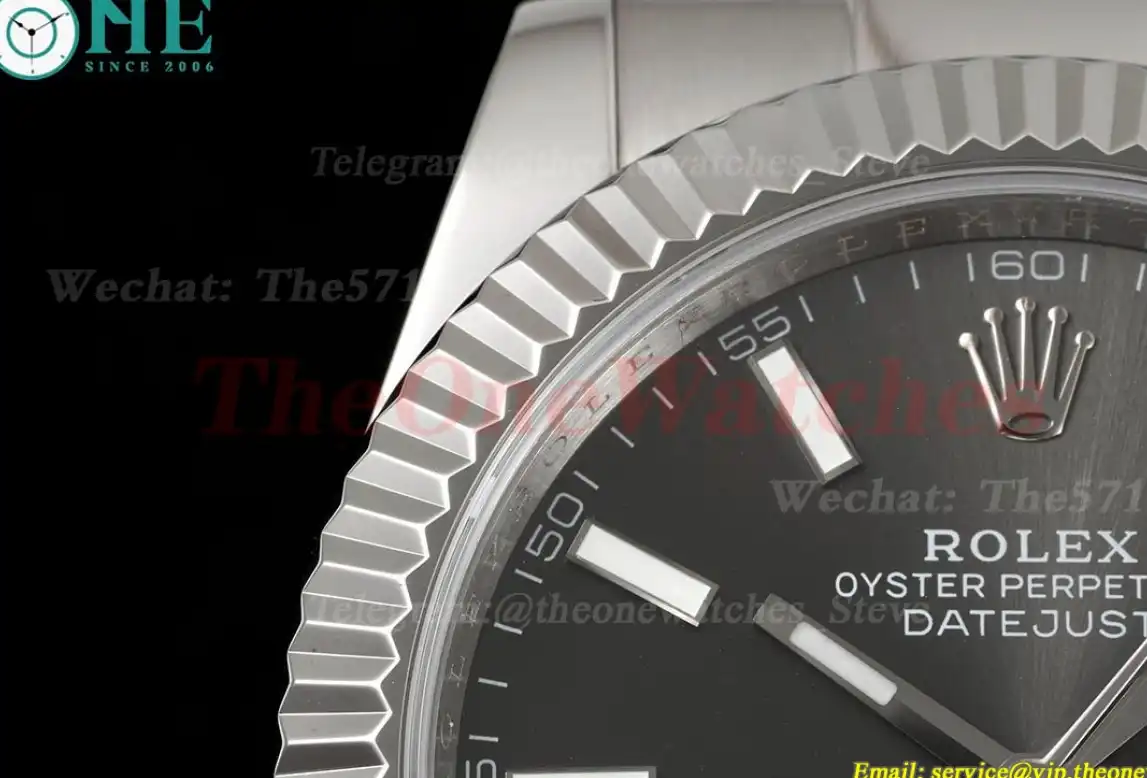 Datejust 41mm Grey Stk SS SS Oyster 904L DIW A3235