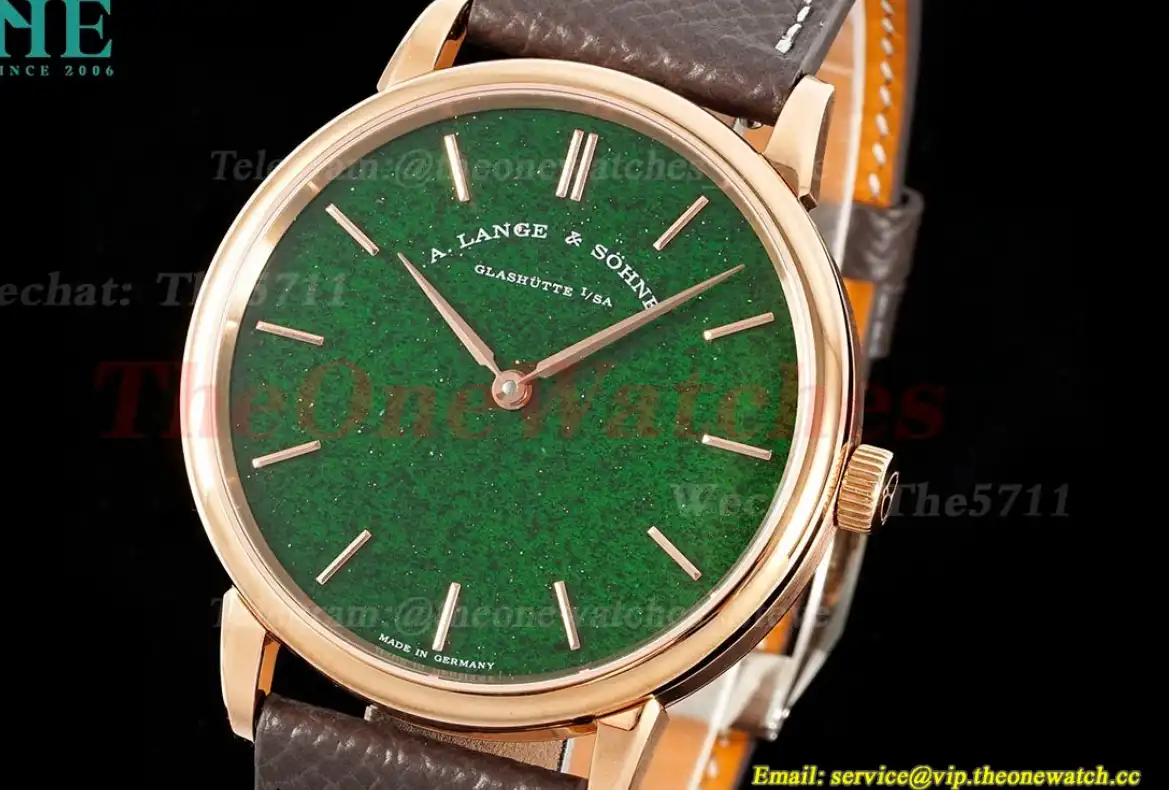 Saxonia Thin 39mm RG LE Green Dial F8F A2892