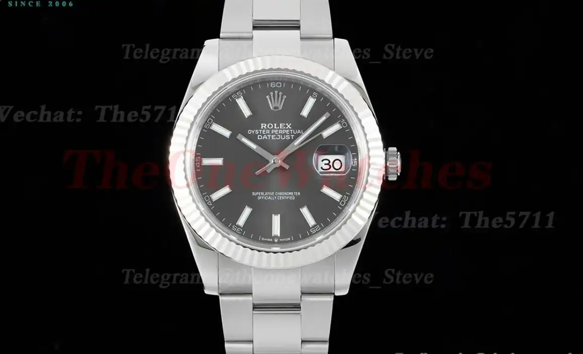 Datejust 126334 41mm Oyster 904L Grey SS SS WF VR3235