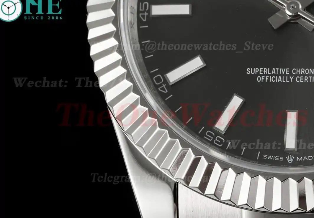 Datejust 41mm Grey Stk SS SS Oyster 904L DIW A3235