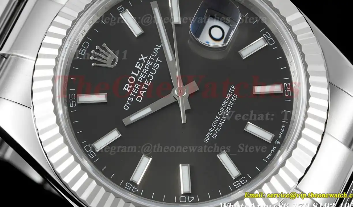 Datejust 126334 41mm Oyster 904L Grey SS SS WF VR3235