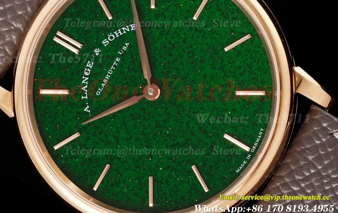 Saxonia Thin 39mm RG LE Green Dial F8F A2892