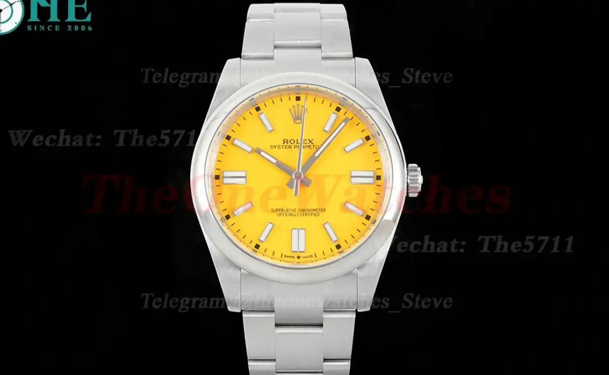 Oyster Perpetual 124300 41mm SS SS Yellow Stk APF VR3230