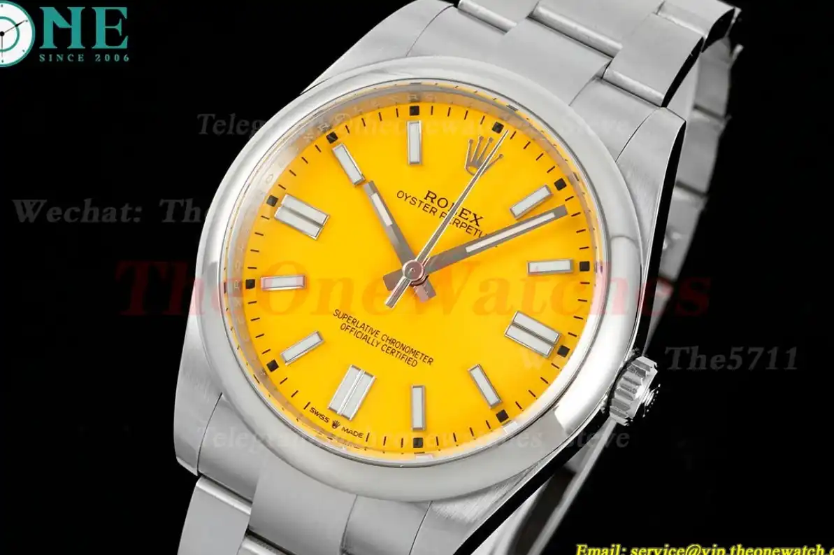 Oyster Perpetual 124300 41mm SS SS Yellow Stk APF VR3230