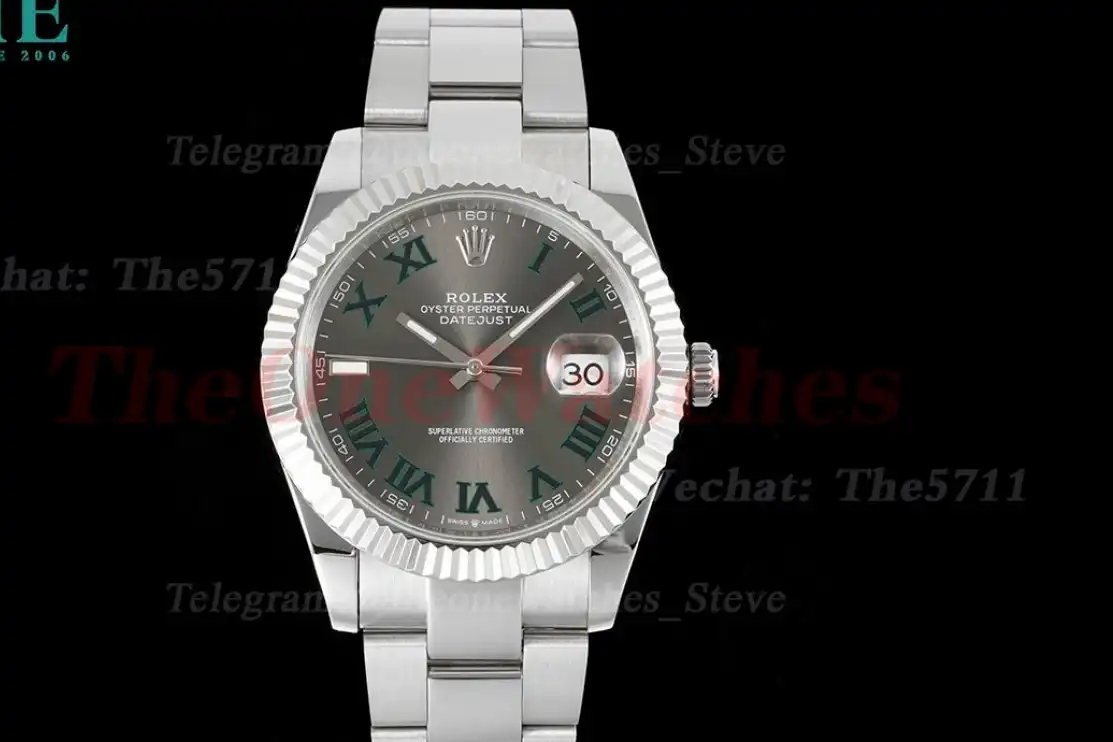 Datejust 41mm Grey Rmn SS SS Oyster 904L DIW A3235