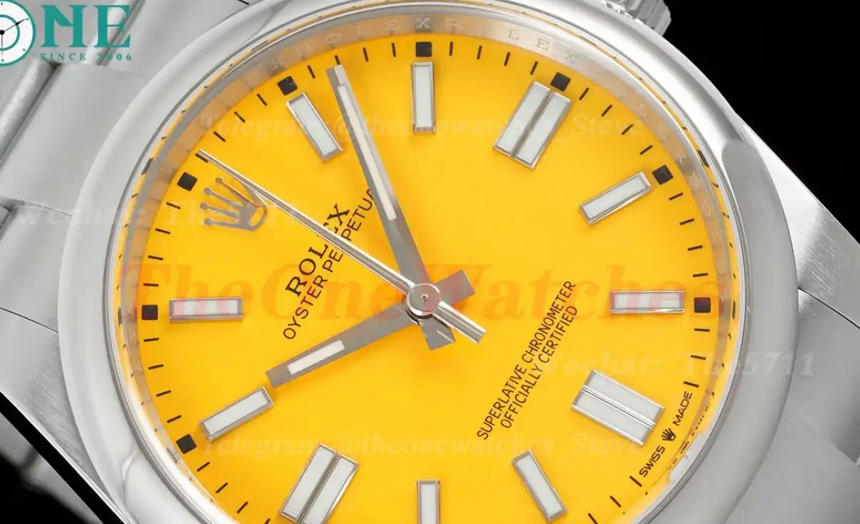 Oyster Perpetual 124300 41mm SS SS Yellow Stk APF VR3230