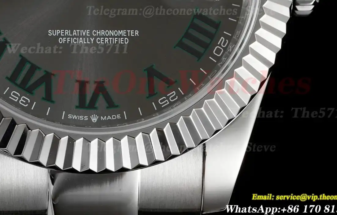 Datejust 41mm Grey Rmn SS SS Oyster 904L DIW A3235