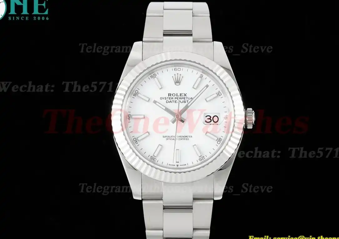 Datejust 126334 41mm Oyster 904L White SS SS WF VR3235