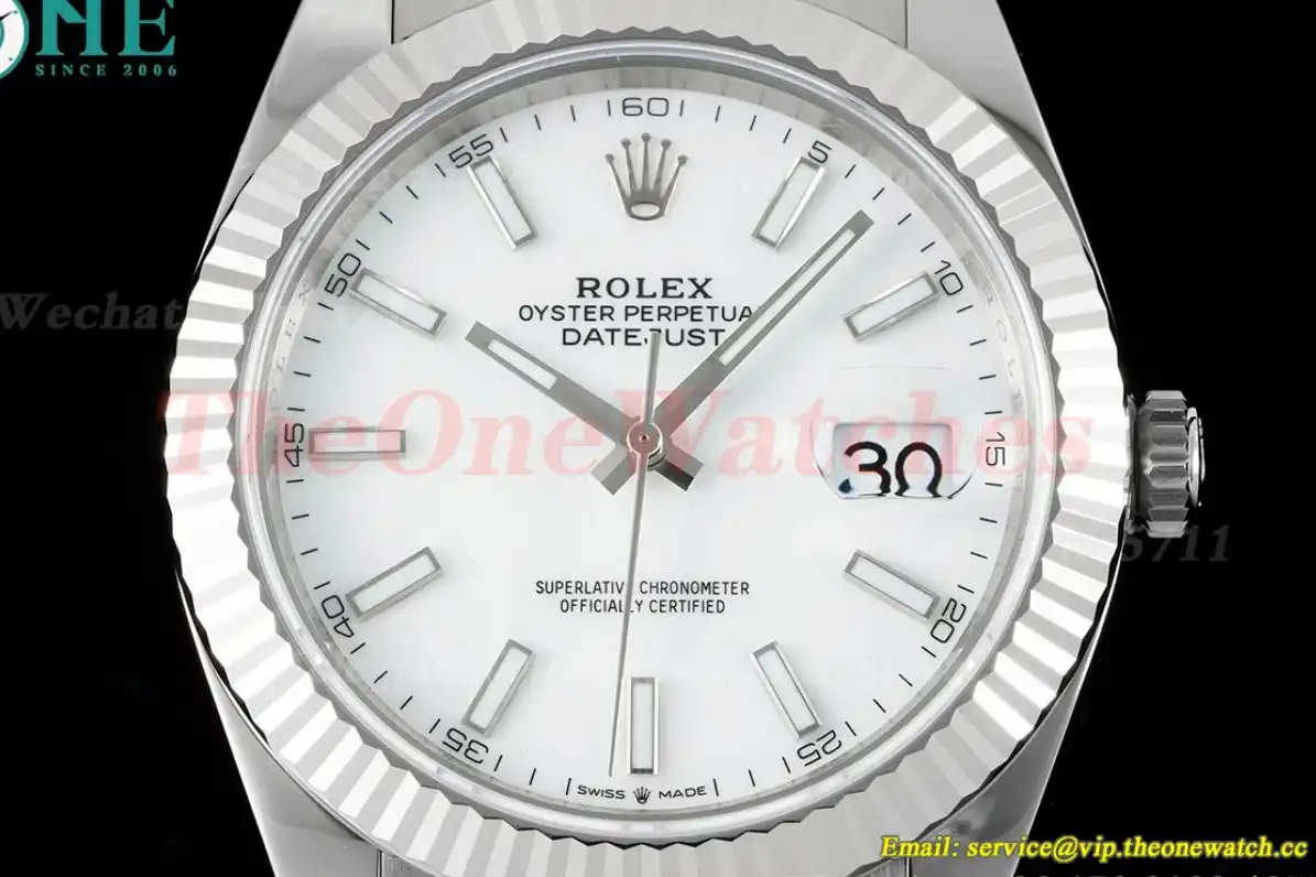 Datejust 126334 41mm Oyster 904L White SS SS WF VR3235