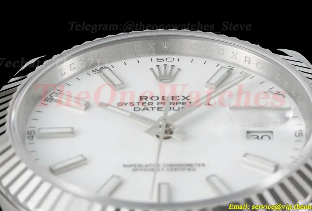 Datejust 126334 41mm Jubilee 904L White SS SS WF VR3235