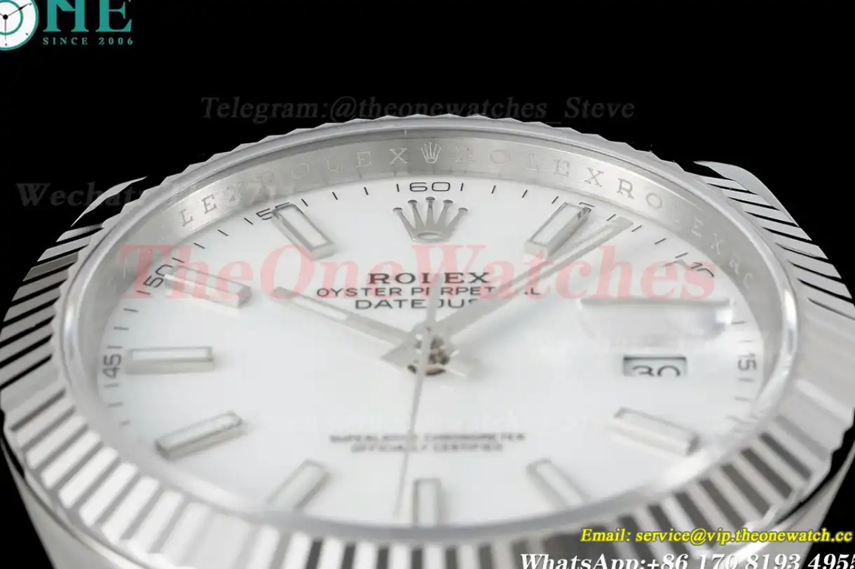 Datejust 126334 41mm Oyster 904L White SS SS WF VR3235