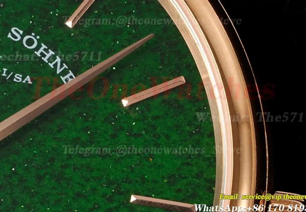 Saxonia Thin 39mm RG LE Green Dial F8F A2892