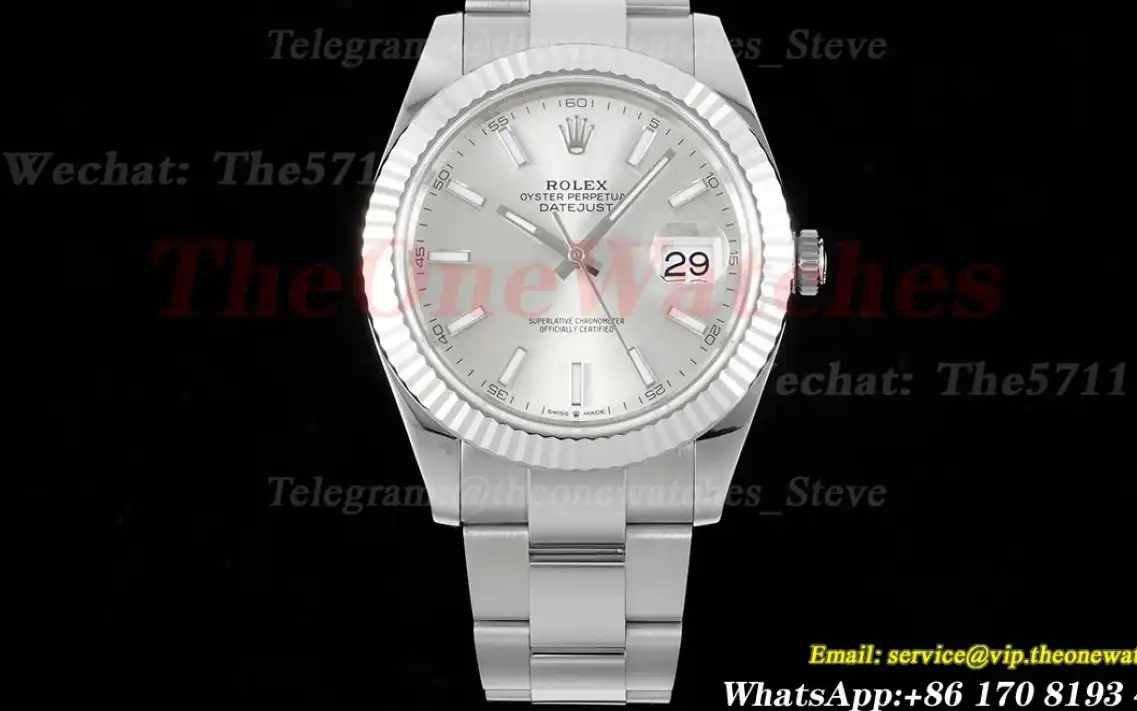 Datejust 126334 41mm Oyster 904L Silver SS SS WF VR3235