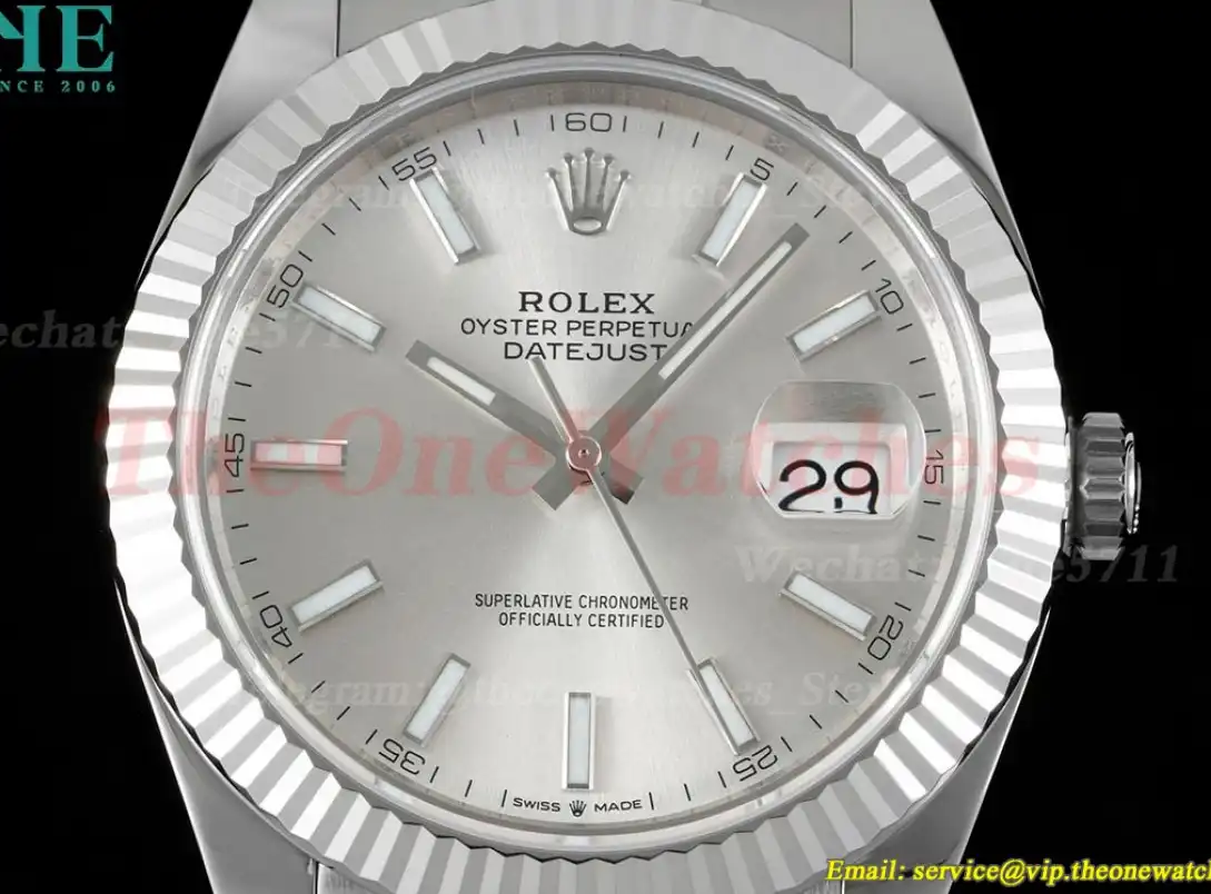 Datejust 126334 41mm Oyster 904L Silver SS SS WF VR3235