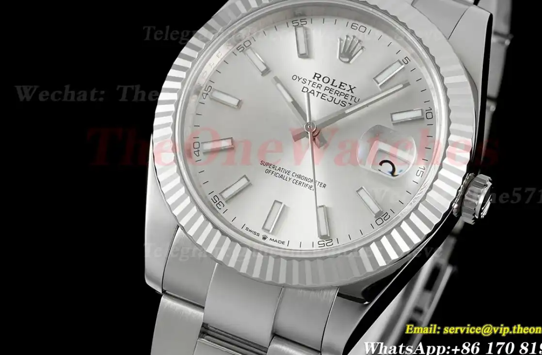 Datejust 126334 41mm Oyster 904L Silver SS SS WF VR3235