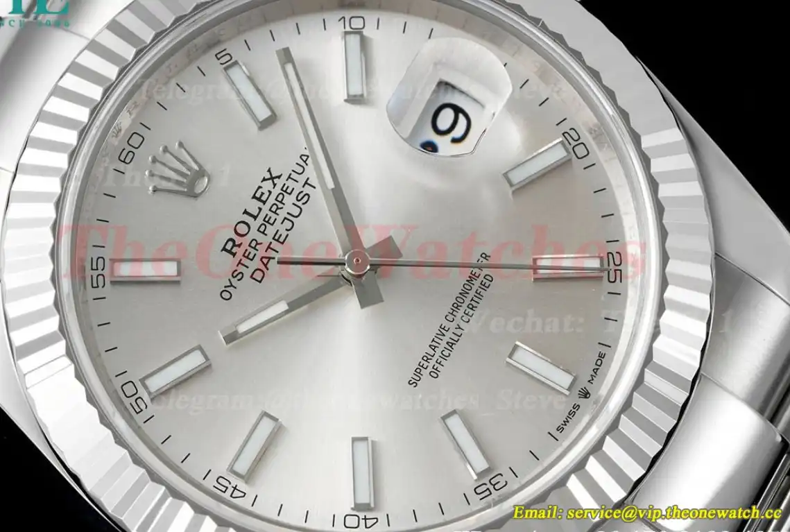 Datejust 126334 41mm Oyster 904L Silver SS SS WF VR3235