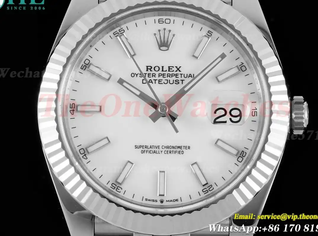 Datejust 126334 41mm Jubilee 904L SS SS White Stk King VR3235