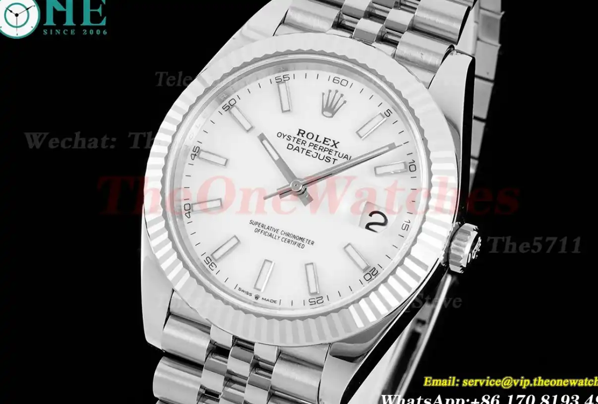 Datejust 126334 41mm Jubilee 904L SS SS White Stk King VR3235