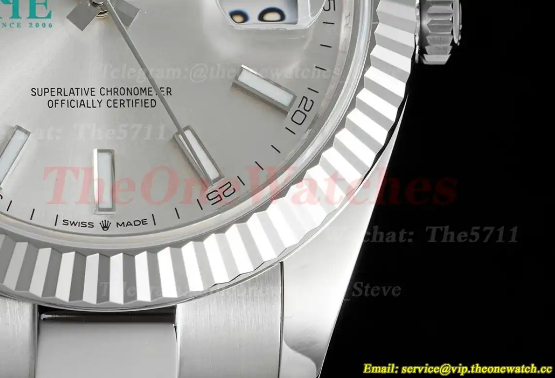 Datejust 126334 41mm Oyster 904L Silver SS SS WF VR3235