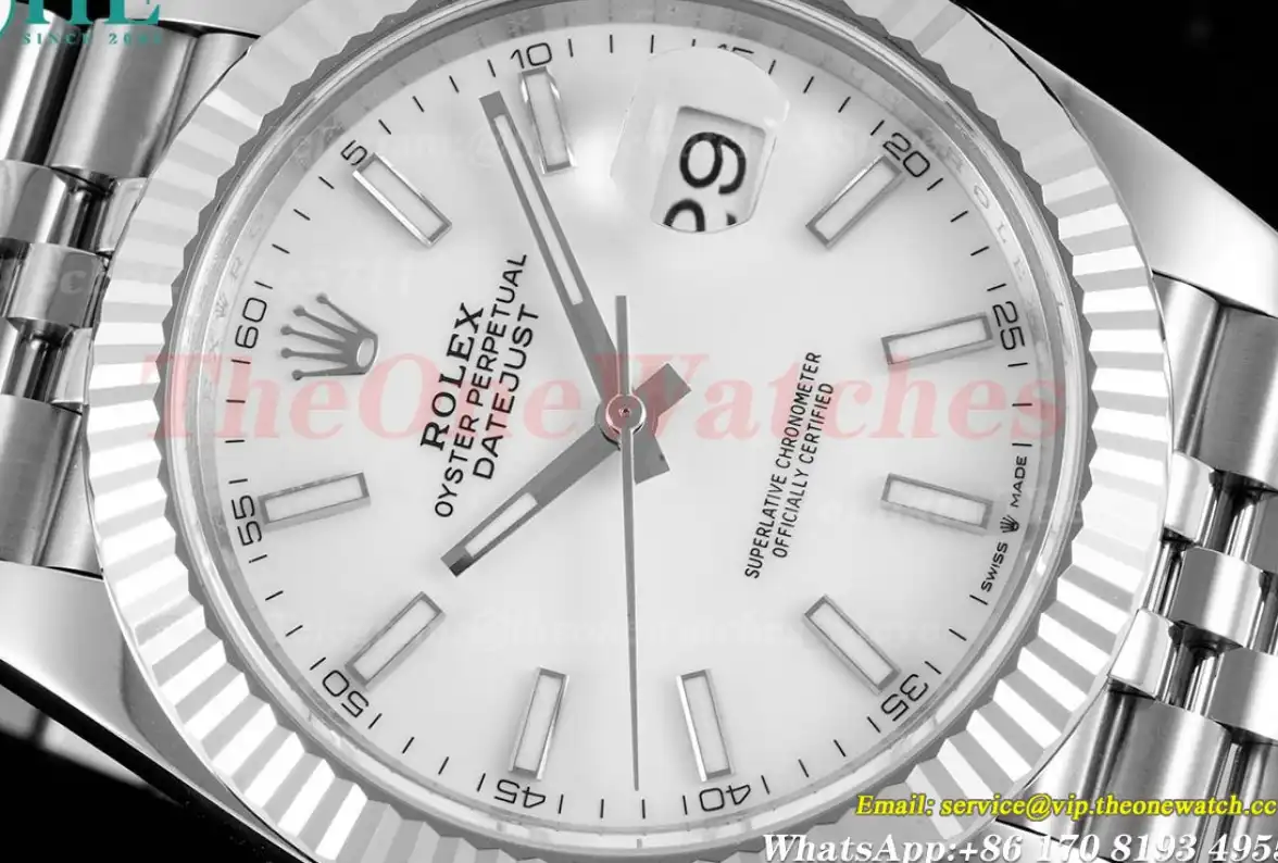 Datejust 126334 41mm Jubilee 904L SS SS White Stk King VR3235