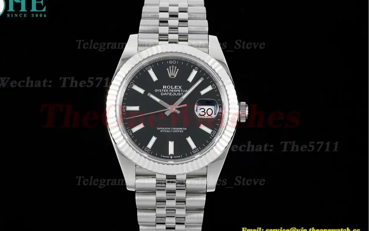 Datejust 126334 41mm Jubilee 904L Black SS SS WF VR3235