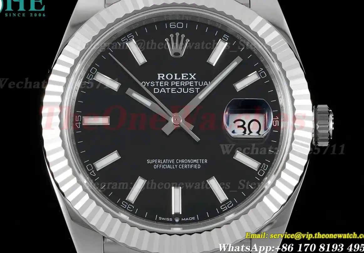 Datejust 126334 41mm Jubilee 904L Black SS SS WF VR3235