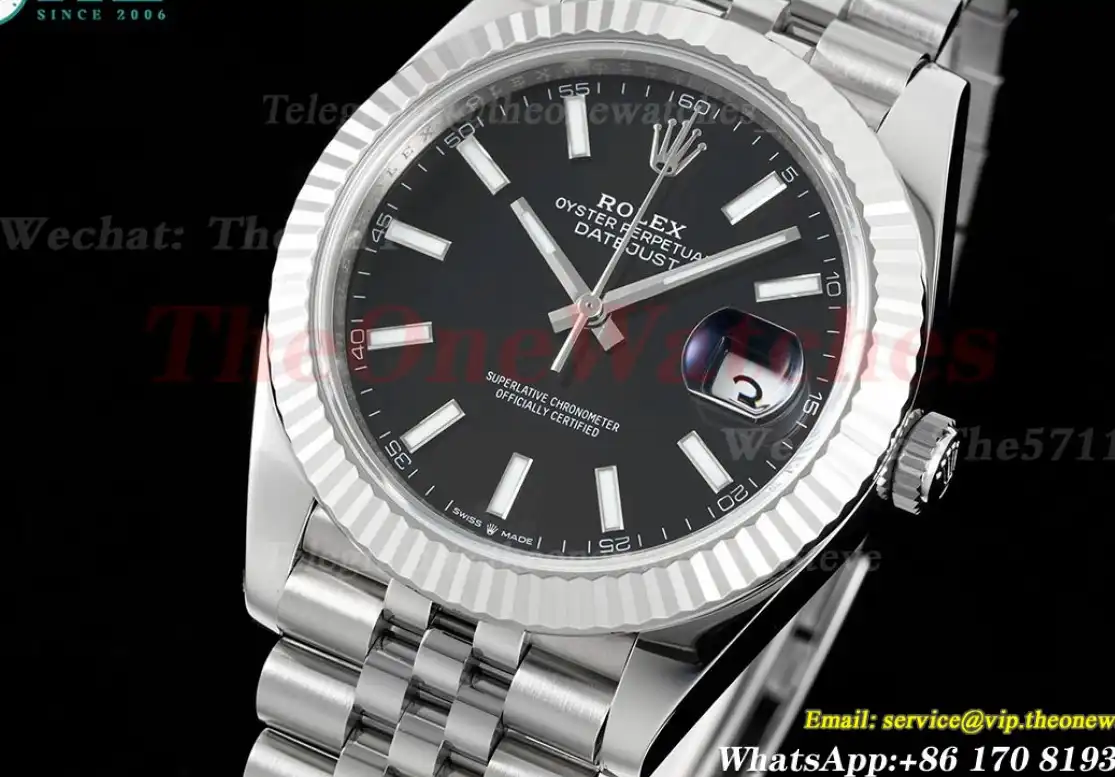 Datejust 126334 41mm Jubilee 904L Black SS SS WF VR3235