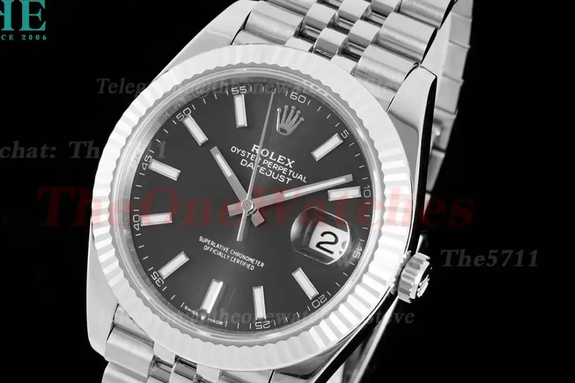 Datejust 126334 41mm Jubilee 904L SS SS Grey Stk King VR3235