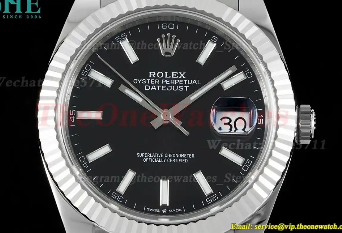 Datejust 126334 41mm Oyster 904L Black SS SS WF VR3235