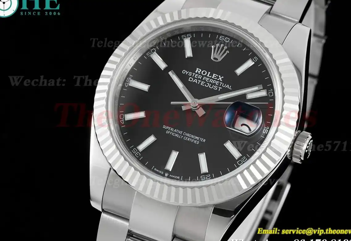 Datejust 126334 41mm Oyster 904L Black SS SS WF VR3235