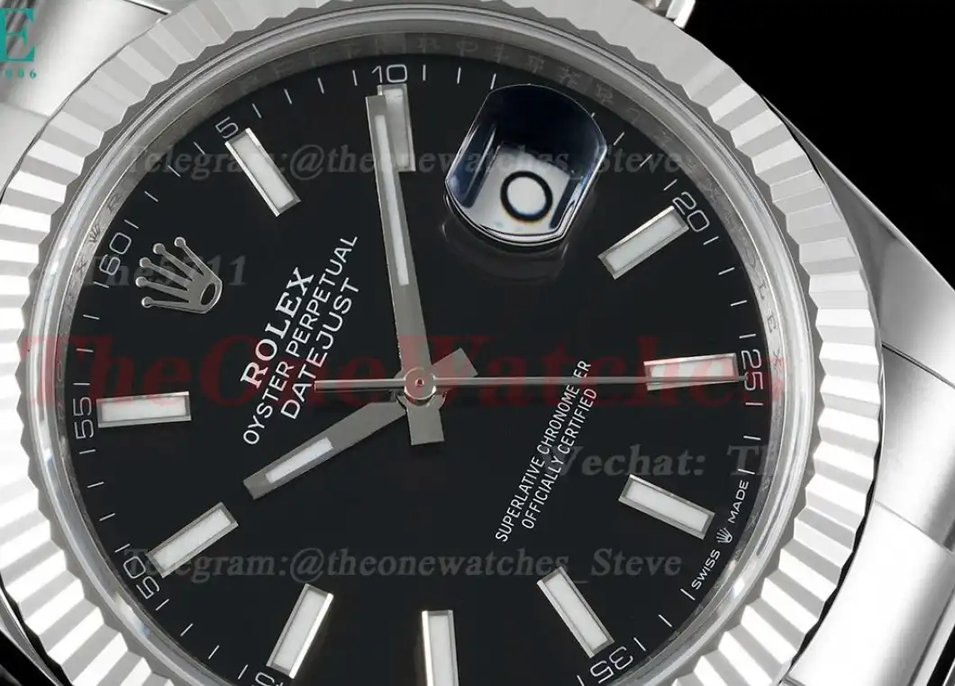 Datejust 126334 41mm Oyster 904L Black SS SS WF VR3235