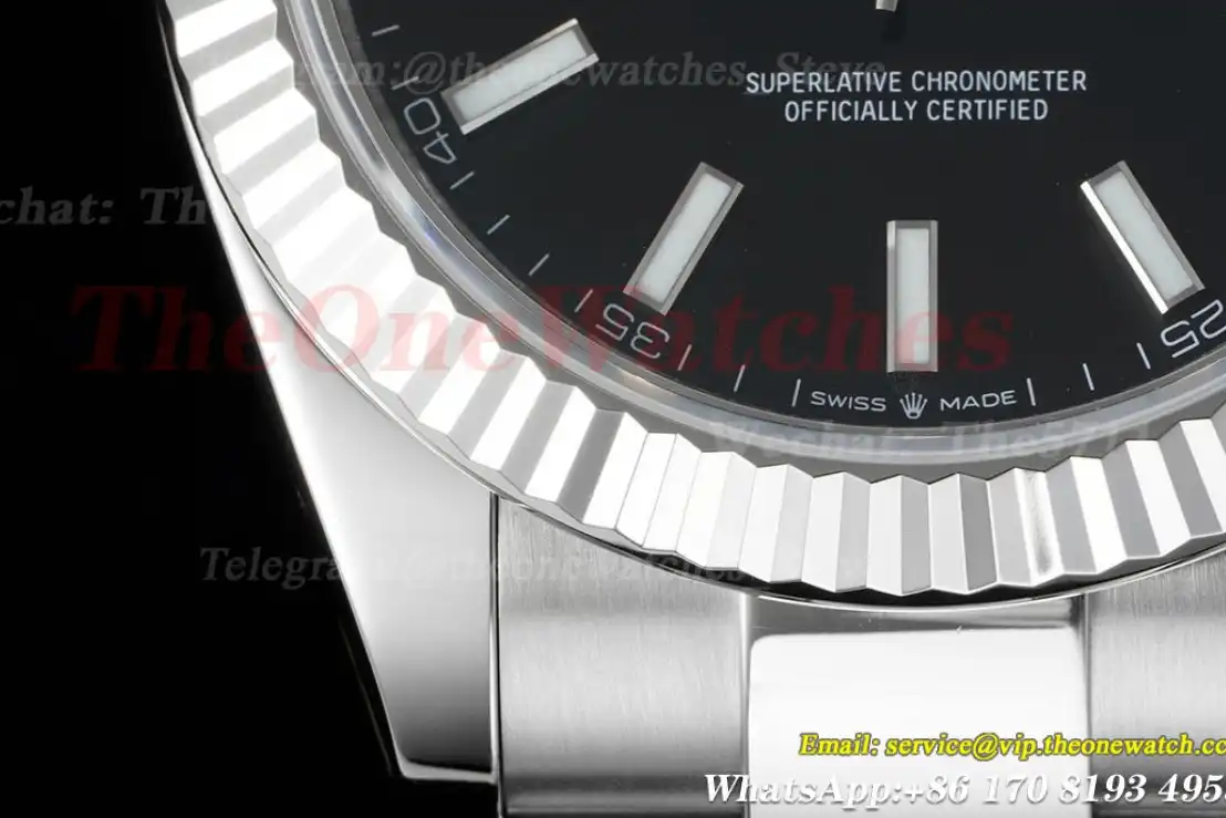 Datejust 126334 41mm Oyster 904L Black SS SS WF VR3235