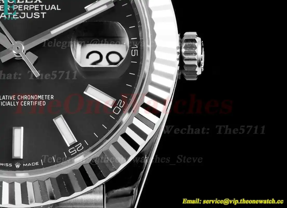 Datejust 126334 41mm Jubilee 904L SS SS Grey Stk King VR3235