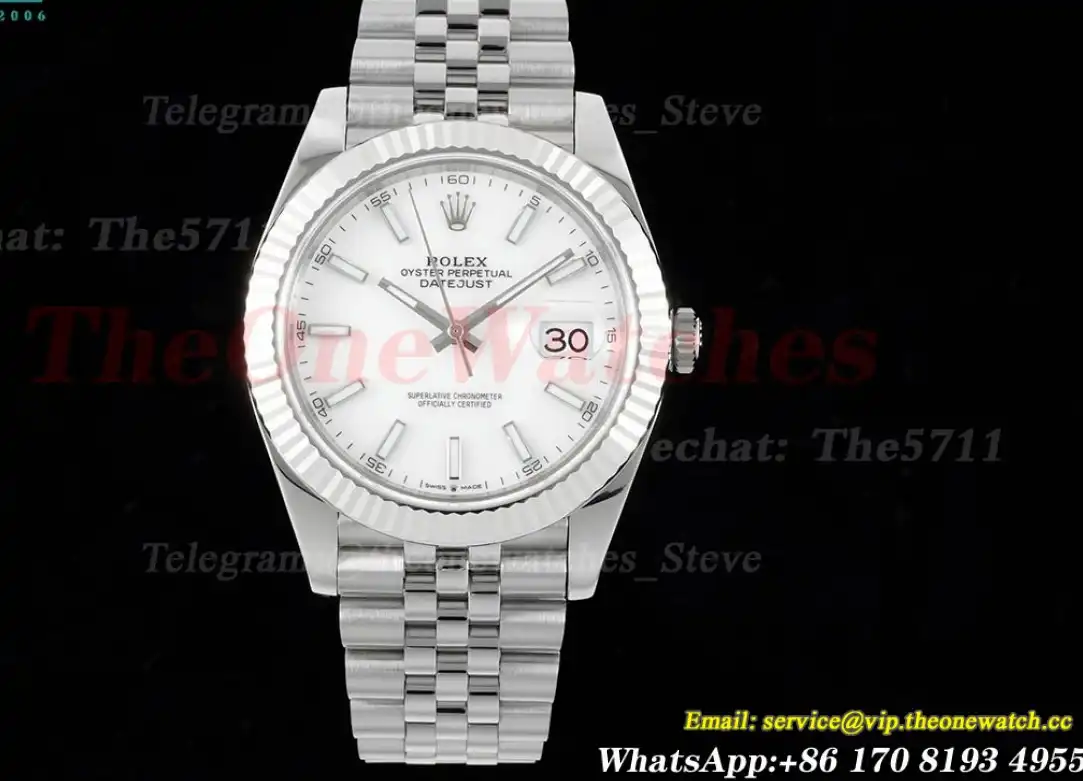 Datejust 126334 41mm Jubilee 904L White SS SS WF VR3235