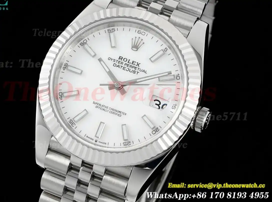 Datejust 126334 41mm Jubilee 904L White SS SS WF VR3235