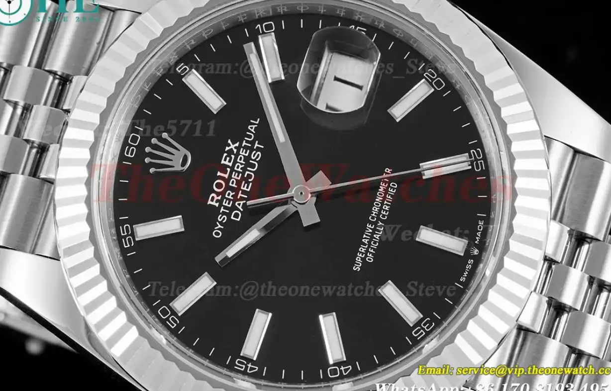 Datejust 126334 41mm Jubilee 904L SS SS Black Stk King VR3235