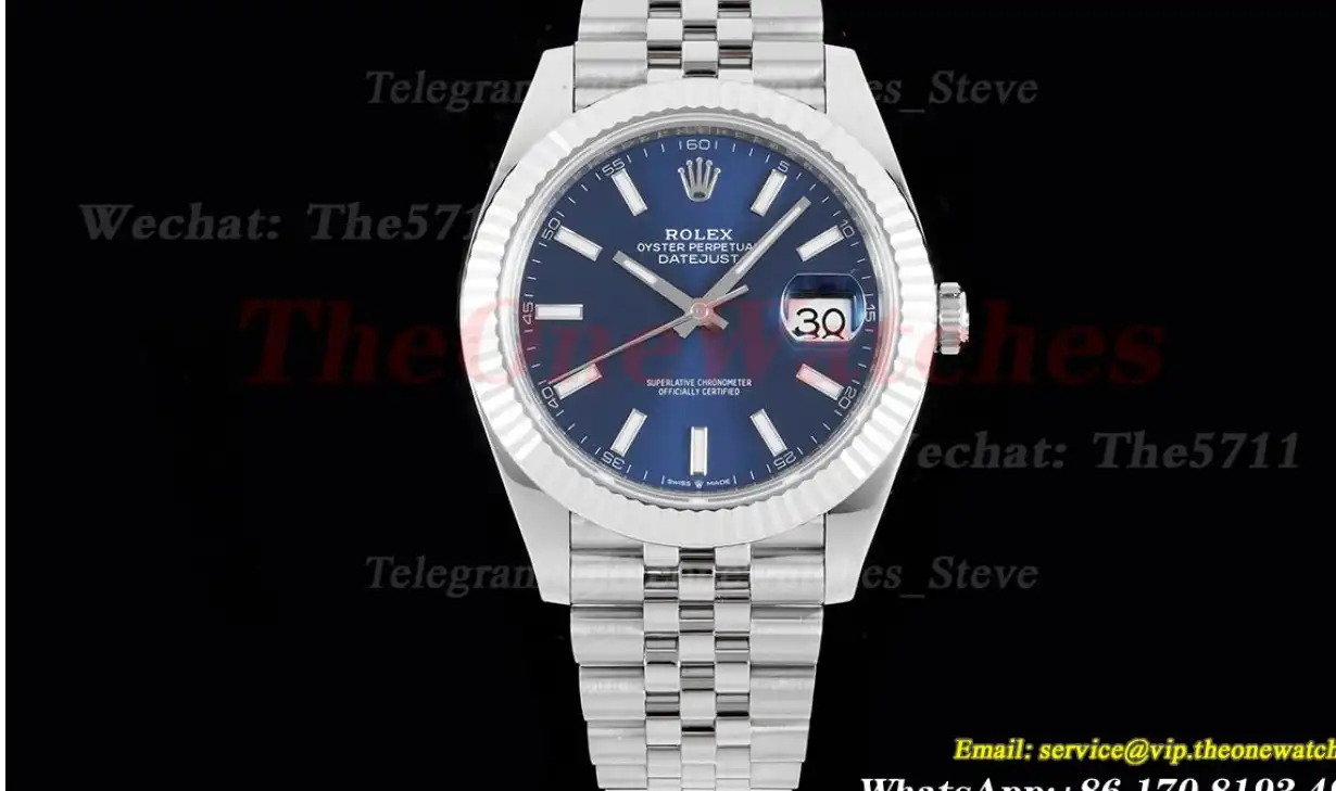 Datejust 126334 41mm Jubilee 904L SS SS Blue Stk King VR3235