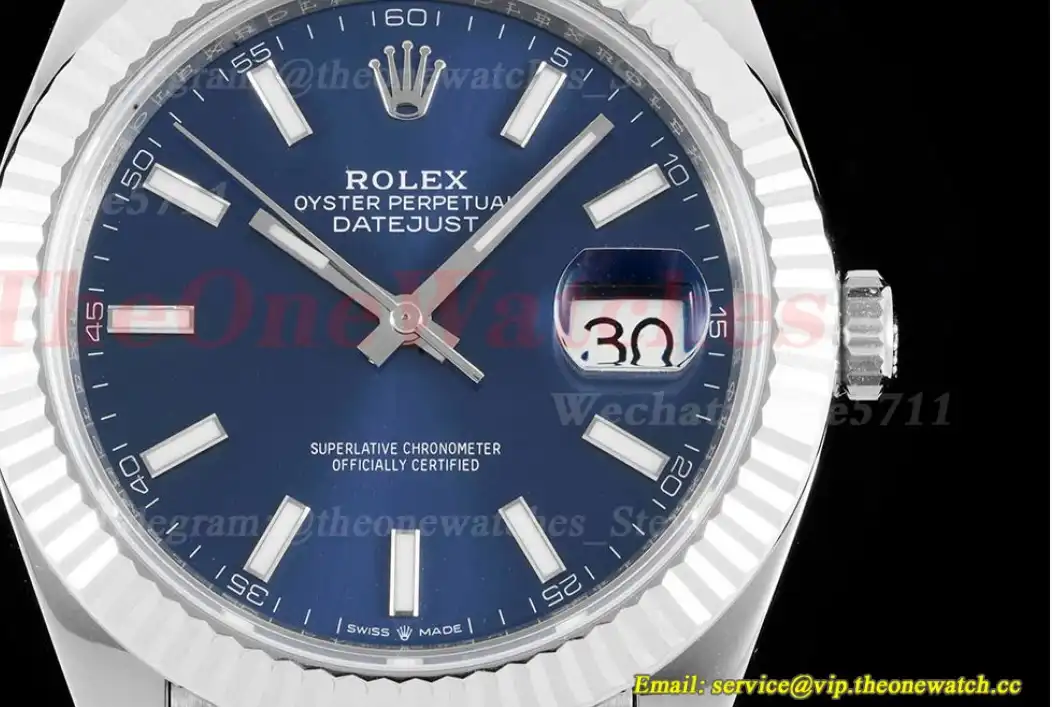 Datejust 126334 41mm Jubilee 904L SS SS Blue Stk King VR3235