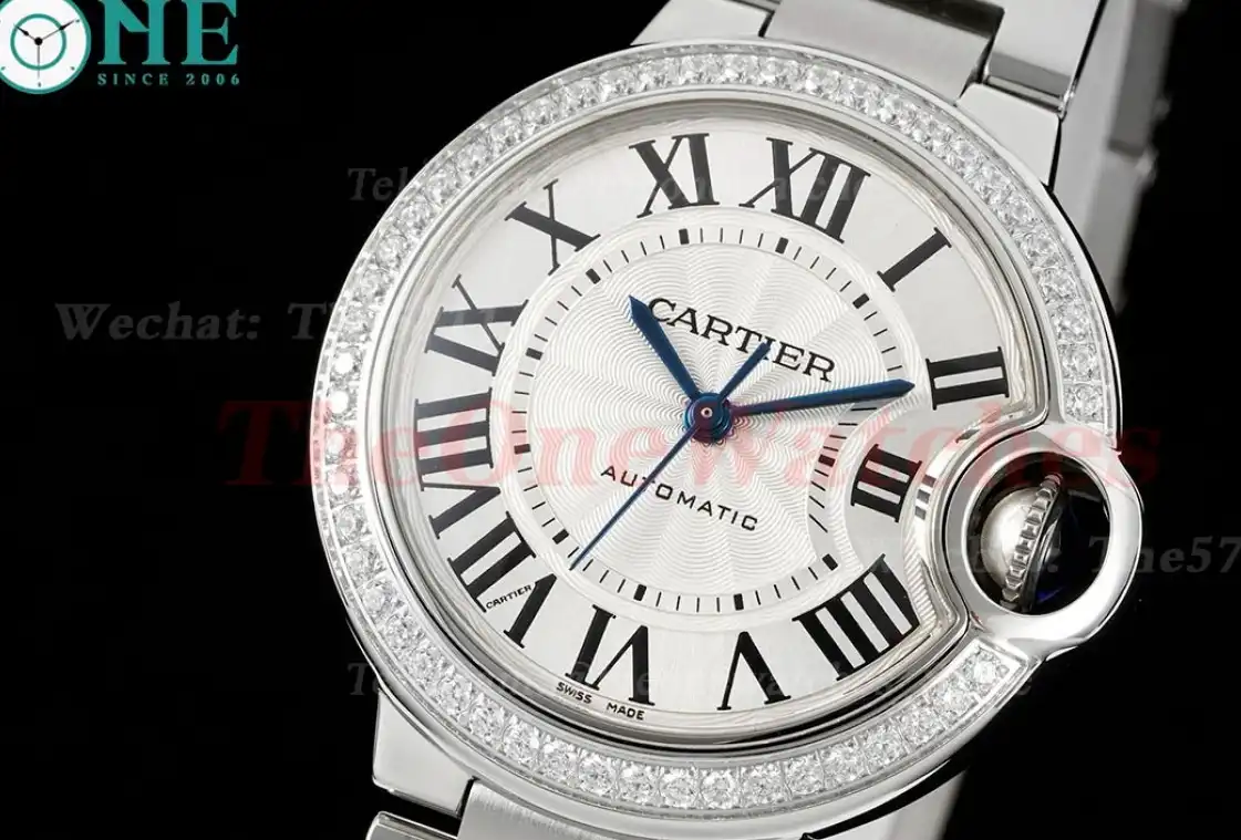 Ballon Bleu De Cartier Ladies 33mm SS SS Wht Stk 3KF A076