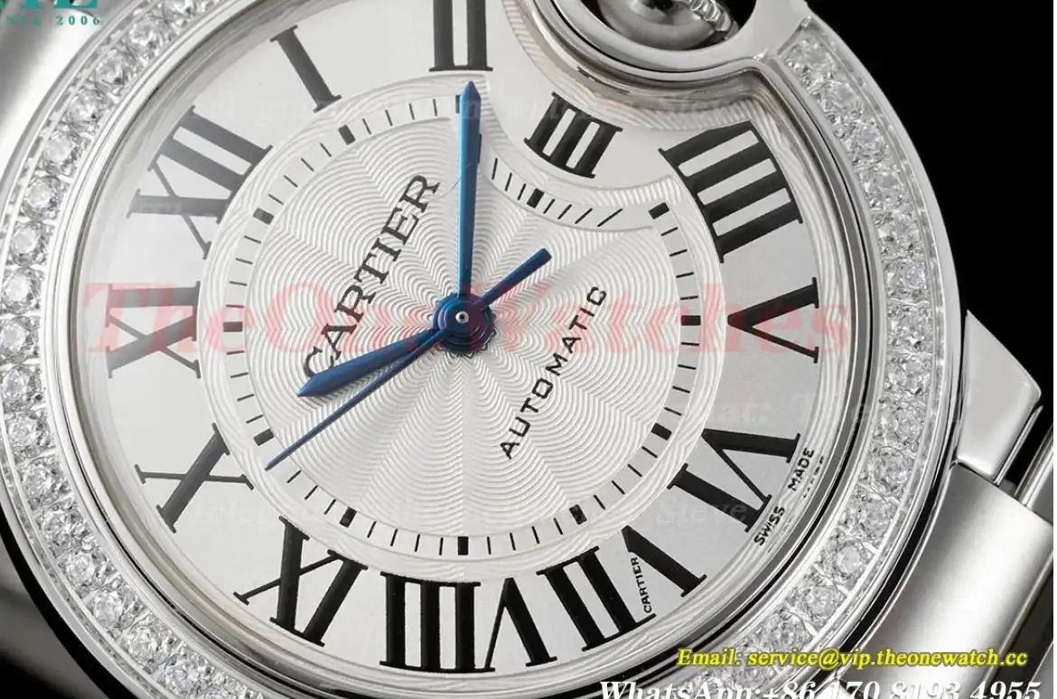 Ballon Bleu De Cartier Ladies 33mm SS SS Wht Stk 3KF A076