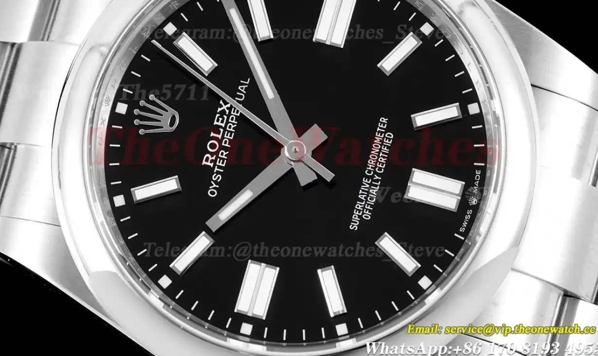 Oyster Perpetual 124300 41mm SS SS Black Stk JDF VR3230