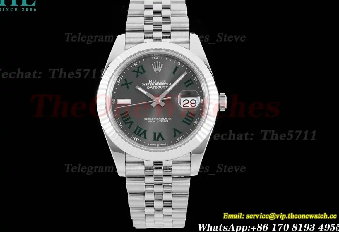 Datejust 126334 41mm Jubilee 904L SS SS Grey Rmn King VR3235