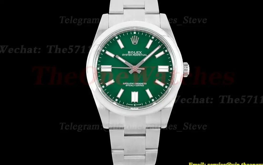 Oyster Perpetual 124300 41mm SS SS Green Stk JDF VR3230