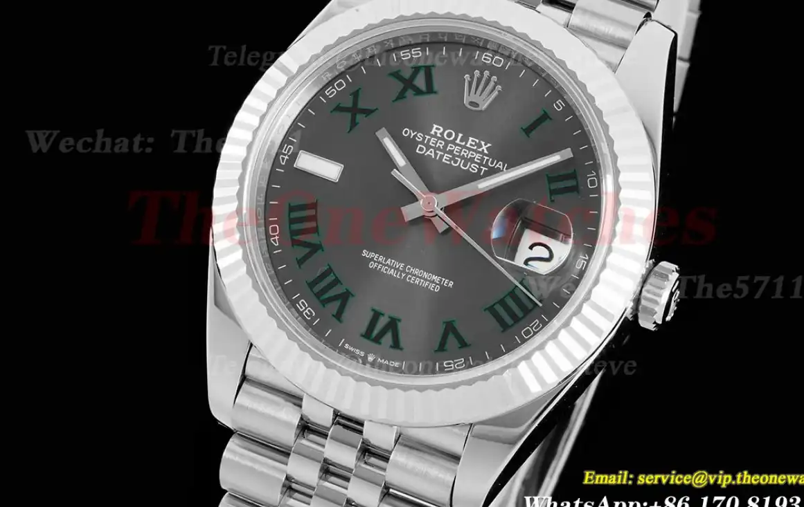 Datejust 126334 41mm Jubilee 904L SS SS Grey Rmn King VR3235