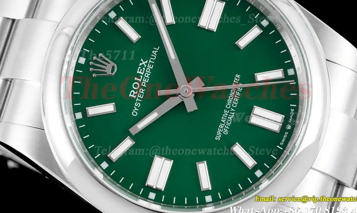 Oyster Perpetual 124300 41mm SS SS Green Stk JDF VR3230