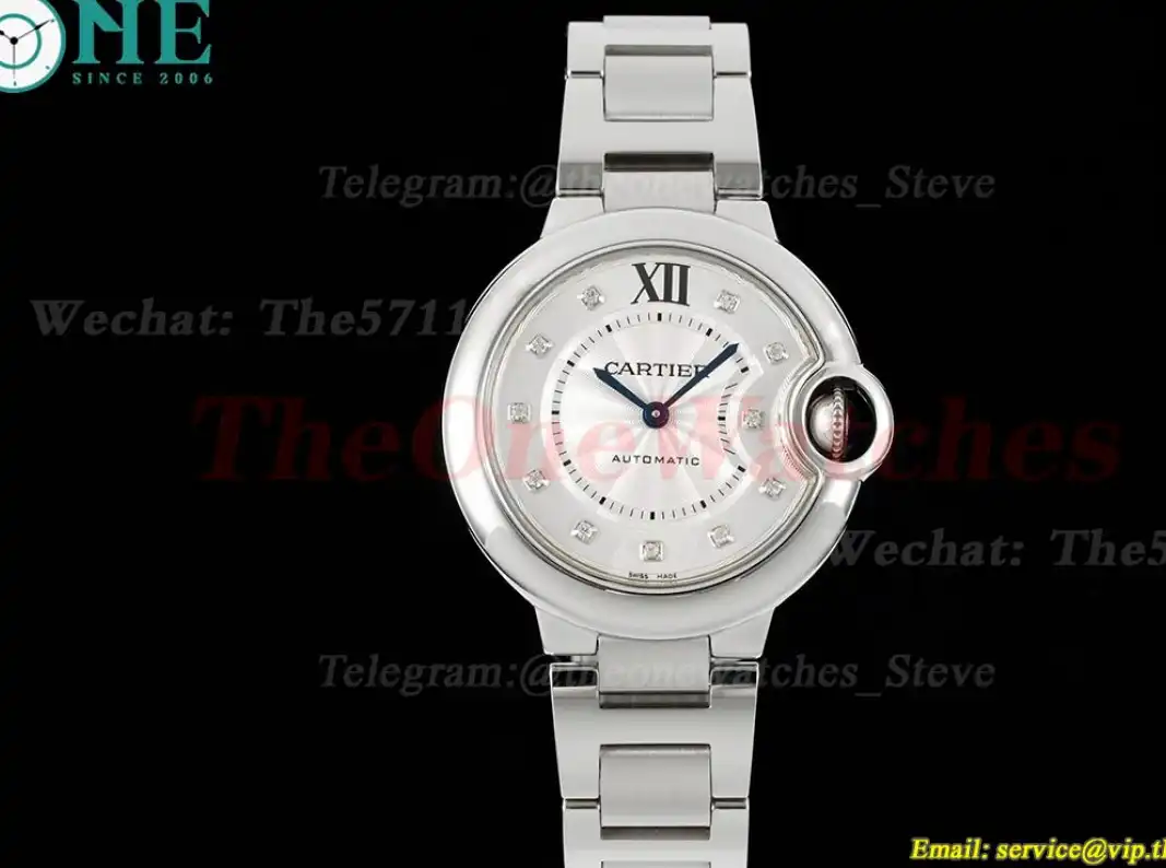 Ballon Bleu De Cartier SS SS Wht Dia 36mm 3KF A076