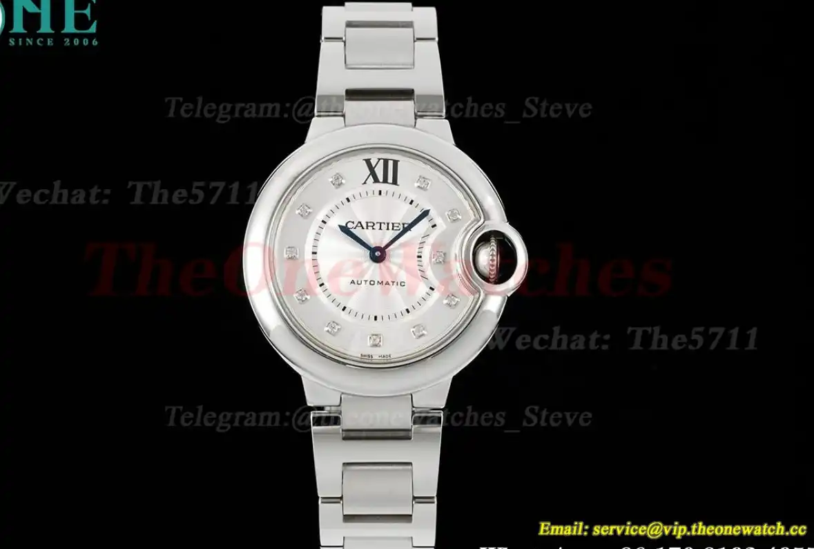 Ballon Bleu De Cartier SS SS Wht Dia 33mm Ladies 3KF A076