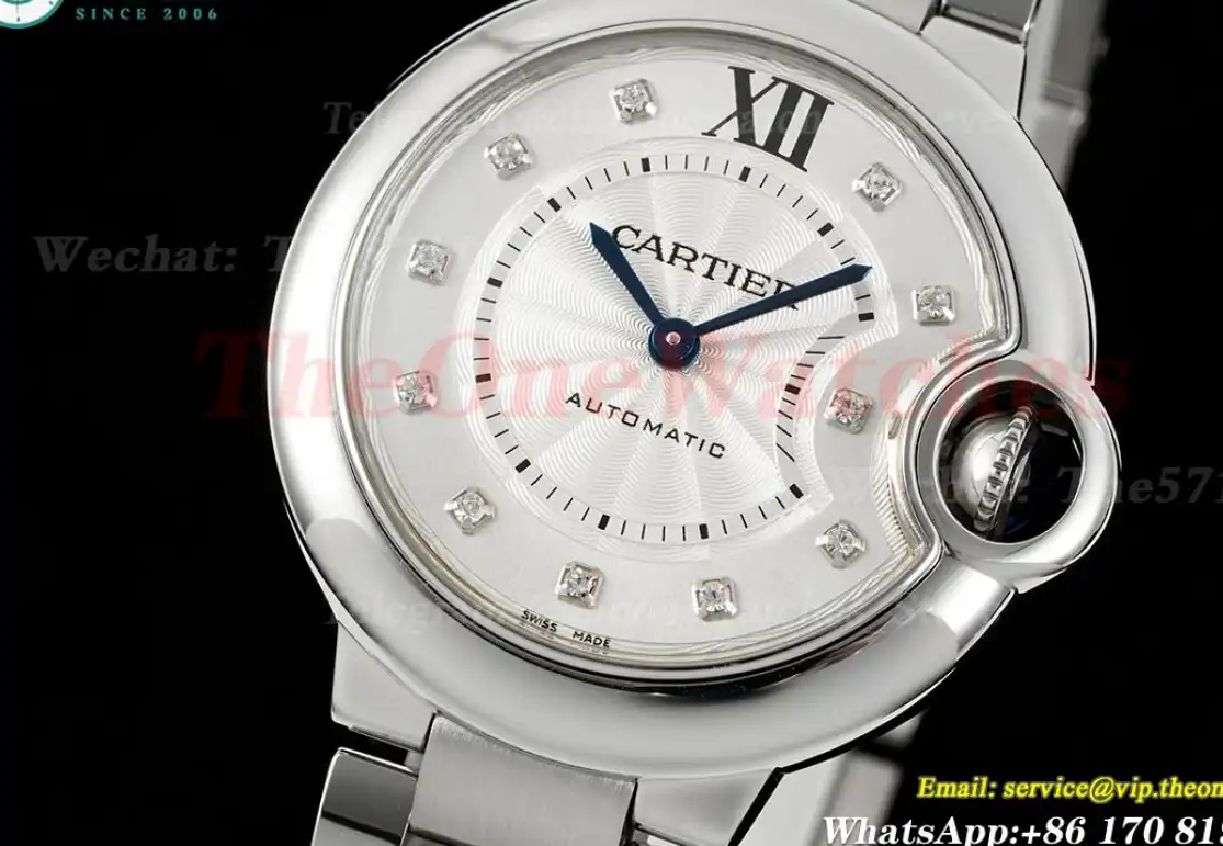 Ballon Bleu De Cartier SS SS Wht Dia 33mm Ladies 3KF A076