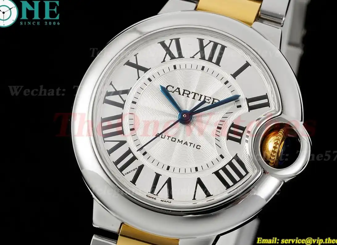 Ballon Bleu De Cartier Ladies 33mm SS YG Wht Stk 3KF A076