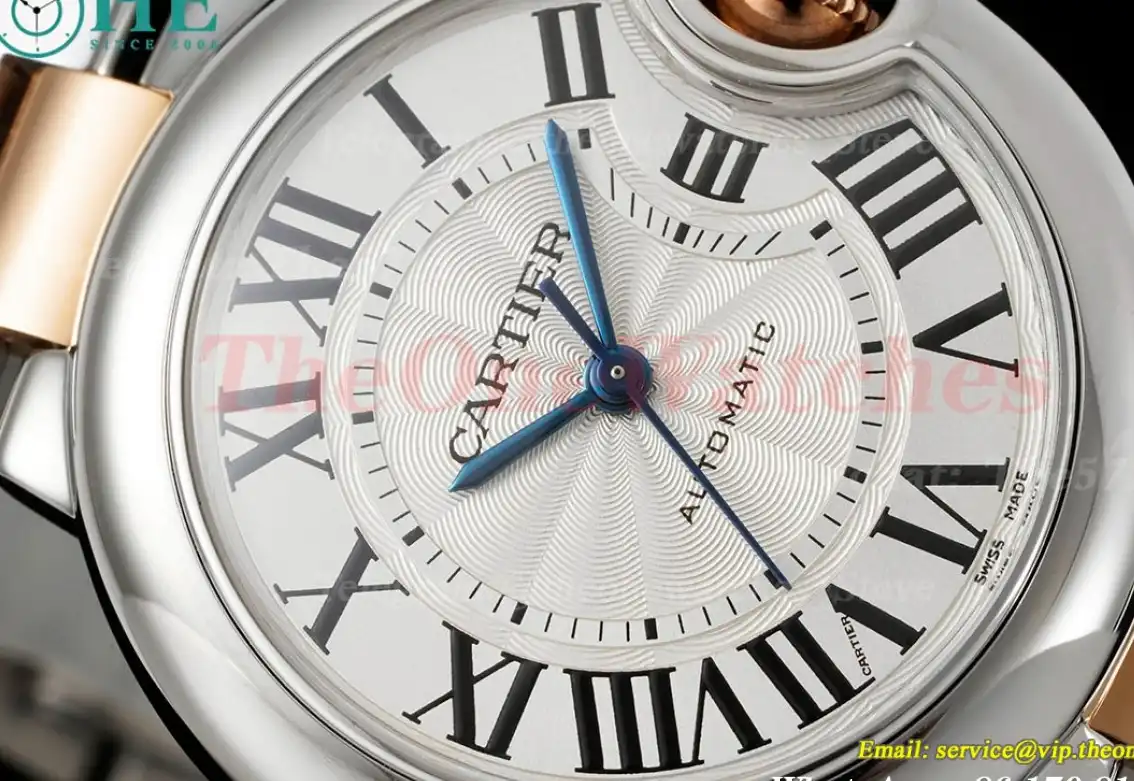 Ballon Bleu De Cartier SS RG Wht Stk 33mm Ladies 3KF A076